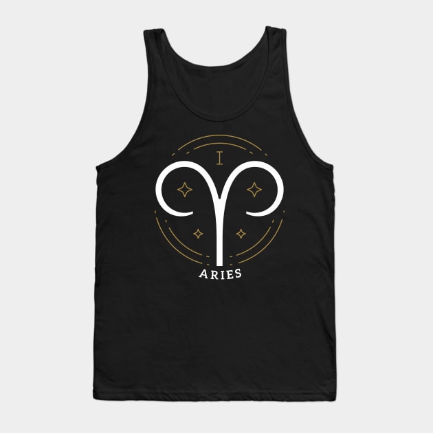 Aries Zodiac Sign Horoscope Birthday Present Gift Tank Top by JaeSlaysDragons